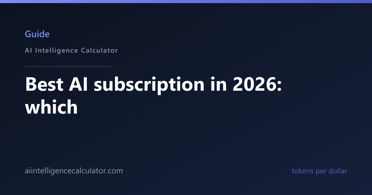 Subscription In Letter Best AI subscription in 2026: which plan is actually worth it?
